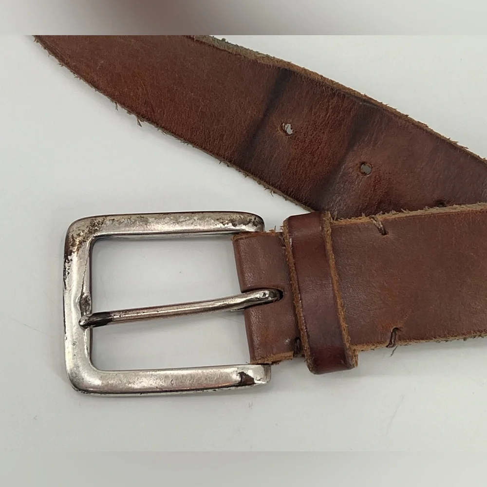 Allen Edmonds Brown Tan Leather Belt‎ Worn In 40/42